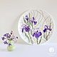 Plates decorative: Pearl iris. ceramics stained glass purple. Decorative plates. Vitreous Wood***Tatiana***. My Livemaster. Фото №5