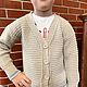 Order Cardigan children's wool Souffle V beige. hitwool (hitwool). Livemaster. . Sweatshirts for children Фото №3