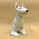 The bull terrier sits a porcelain figurine. Figurines. Veselyj farfor. Online shopping on My Livemaster.  Фото №2