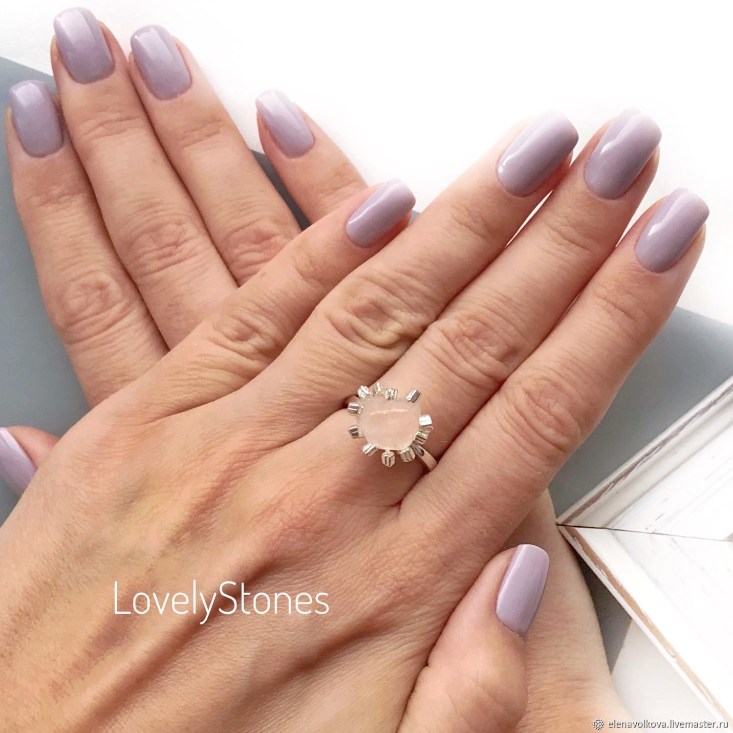 Wild Camellia ring natural quartz ring beautiful stylish, Rings, Yaroslavl,  Фото №1