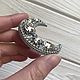 Брошь "Серебряный месяц". Брошь-булавка. Дарья (ms.brooch). Ярмарка Мастеров.  Фото №5