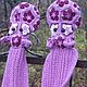 Заказать Сиреневый зверошарф с бегемотами "Киса и Ося". IRINA GRUDKINA Handmade Knitwear. Ярмарка Мастеров. . Шарфы Фото №3