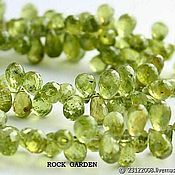 Материалы для творчества handmade. Livemaster - original item 6h5mm natural peridot briolette cut ( YAKUTIA ). Handmade.