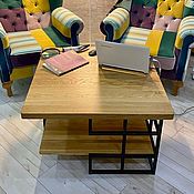 Для дома и интерьера handmade. Livemaster - original item Loft-style coffee table made of solid oak (project g. Ivanovo). Handmade.