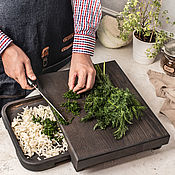 Посуда handmade. Livemaster - original item Cutting board with pull-out tray. Handmade.