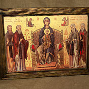 Икона деревянная с ковчегом "Святой Трифон"