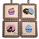 Set of potholders - ' Pirozhenki '. Potholders. Naughty FancyWork (applique4you). My Livemaster. Фото №4