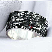 Украшения handmade. Livemaster - original item Ring-signet: Japanese Dragon Ring. Handmade.
