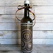 Посуда handmade. Livemaster - original item Bottles: painted with contours, rhinestones. Handmade.