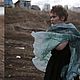Валяный палантин "Изумрудная нега". Палантины. Ольга Малиновская Алхимия творения. Ярмарка Мастеров.  Фото №4