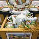 Painted porcelain. Tea set ' Great journey', Tea & Coffee Sets, Kaluga,  Фото №1