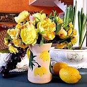 Винтаж: Интерьерная ваза из майолики