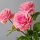 Розы из холодного фарфора. Букет 3 шт. Цветы. tanitlife. Цветы ручной работы.. Ярмарка Мастеров.  Фото №6