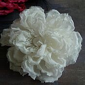 Украшения handmade. Livemaster - original item White Brooch Big Flower / Wedding Decoration. Handmade.