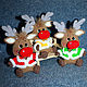 Christmas deer. Deer knitted, Stuffed Toys, Kandalaksha,  Фото №1