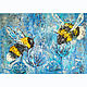 Картина пчела интерьерная масло текстура, Картины, Екатеринбург,  Фото №1