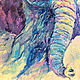 Elephant painting 'Energy of Motion' (oil on canvas). Pictures. Multicolor Gallery. My Livemaster. Фото №6