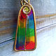 Order Earrings 'rainbow round trip', copper, plastic. IVA rainbow art. Livemaster. . Earrings Фото №3