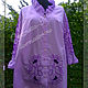 Blouse embroidered 'Lilac roses'. Blouses. Славяночка-вышиваночка (oksanetta). My Livemaster. Фото №4