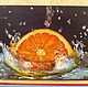 Натюрморт.Апельсин в  воде. Картины. Сергей (Sergey). Интернет-магазин Ярмарка Мастеров.  Фото №2