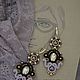 Earrings with crystals, mixed technique. Soutache beading. Earrings. VeninnaS. My Livemaster. Фото №5