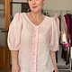 Льняная блузка с декором. Блузки. Simply Wear by Di (Prokhorova Diana). Ярмарка Мастеров.  Фото №10