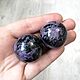 Charoite balls, pair. Stones. Stones Gems from Siberia. Online shopping on My Livemaster.  Фото №2