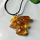 Amber pendant amber 'Clusters of amber' pendant on a cord. Pendants. BalticAmberJewelryRu Tatyana. My Livemaster. Фото №4