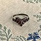Винтаж: Кольцо с гранатами. Чехия. Кольца винтажные. Vintage Treasures. Интернет-магазин Ярмарка Мастеров.  Фото №2