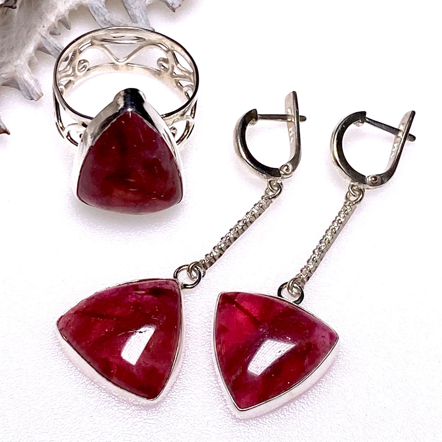 Серьги с турмалинами «Ассиметрия» – заказать на Ярмарке Мастеров ...