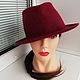 Fedora hat in the color of ripe cherries. Hats1. Oksana Moleva. Online shopping on My Livemaster.  Фото №2