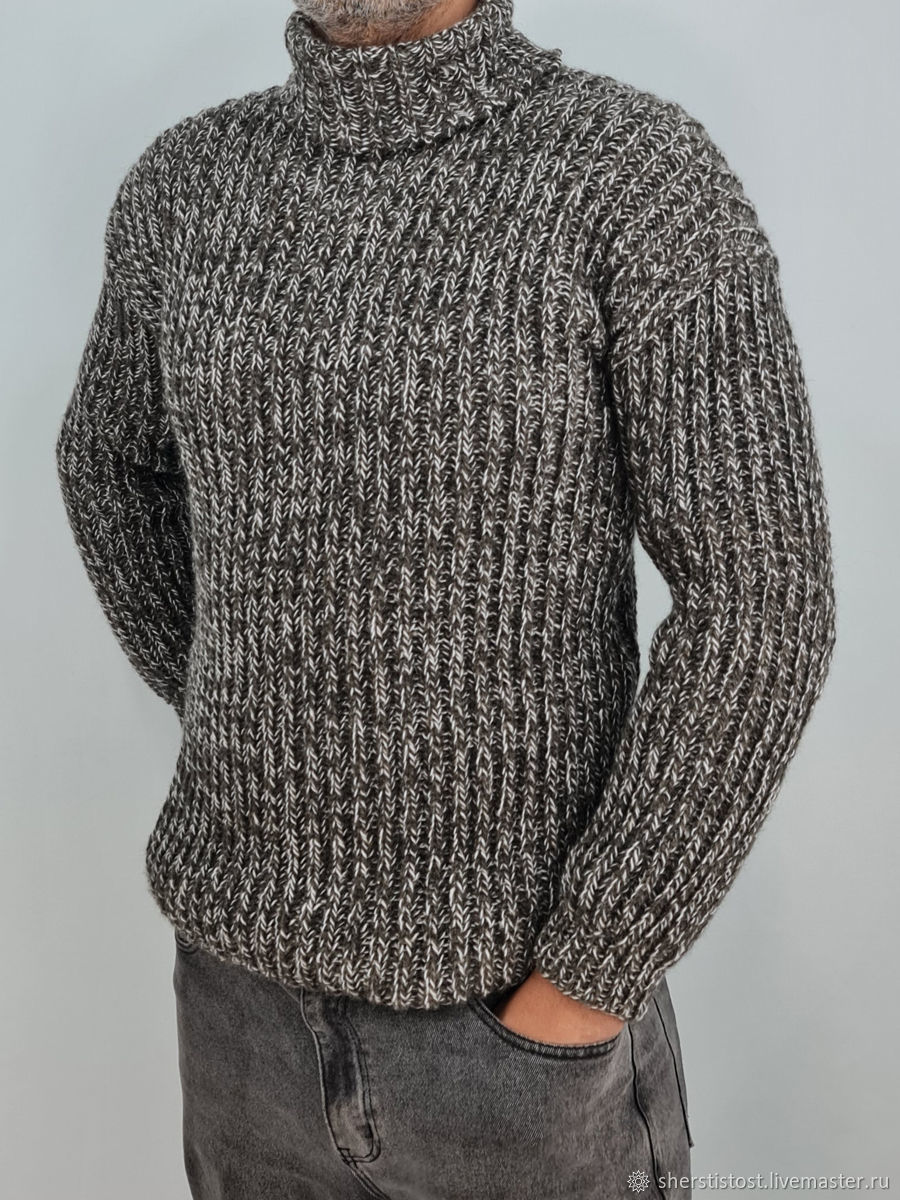 Мужской свитер вязаный шерстяной "Меланж" в интернет-магазине на ...