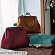 Classic bag made of eco-suede Burgundy. Classic Bag. lera-lebedeva. Online shopping on My Livemaster.  Фото №2