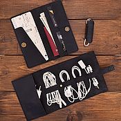 Сумки и аксессуары handmade. Livemaster - original item Travel genuine leather accessories set. Handmade.