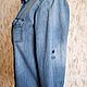 Винтаж: Женская джинсовая  рубашка 44-46 размер. Блузки винтажные. Vintage all size. Ярмарка Мастеров.  Фото №5