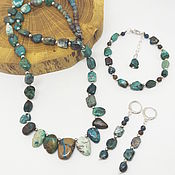 Украшения handmade. Livemaster - original item kit: Beads, earrings, Sarinite bracelet