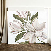 Картины и панно handmade. Livemaster - original item Pictures: Magnolia flowers. acrylic on canvas.. Handmade.