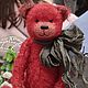 Заказать Красный мишка с бантом. Teddy&Blythe by N.Mishina. Ярмарка Мастеров. . Мишки Тедди Фото №3