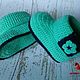 Knitted baby booties Boots with lapel. Babys bootees. Baby Slipper - Hand Made Booties (baby-shoe). Online shopping on My Livemaster.  Фото №2