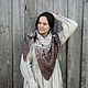 Women's cotton Cappuccino shawl, Shawls1, Baranovichi,  Фото №1