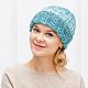 Knitted hat with lapel 'Pigtail', Caps, Chelyabinsk,  Фото №1