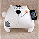 Кот-фанат Apple с iPhone, Мягкие игрушки, Москва,  Фото №1