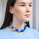 Текстильные бусы "Шторм 2". Бусы. Gnedaya_Store. Ярмарка Мастеров.  Фото №4