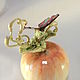 Porcelain bell 'the Apple and the butterfly'. Bells. aleks.keramika. Online shopping on My Livemaster.  Фото №2