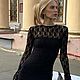 Кружевное полотно Ermanno Scervino. Цвет жгучий чёрный. Ткани. Mariteks  Итальянские  ткани. Интернет-магазин Ярмарка Мастеров.  Фото №2