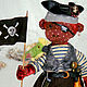 Order Monkey teddy pirate Benedict. Happy Dolls and Bears (Xaxa1512). Livemaster. . Stuffed Toys Фото №3