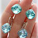 Серьги "Light Turquoise" Сваровски. Серьги классические. Лилия Макарова (Bijou). Ярмарка Мастеров.  Фото №6