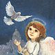Новогодняя открытка Ангел и голубка, Открытки, Санкт-Петербург,  Фото №1