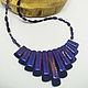 Necklace Purple glitter 47 cm. Necklace. Selberiya shop. My Livemaster. Фото №5