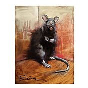 Картины и панно handmade. Livemaster - original item Pictures: rat. Oil. Animals. Realism.. Handmade.